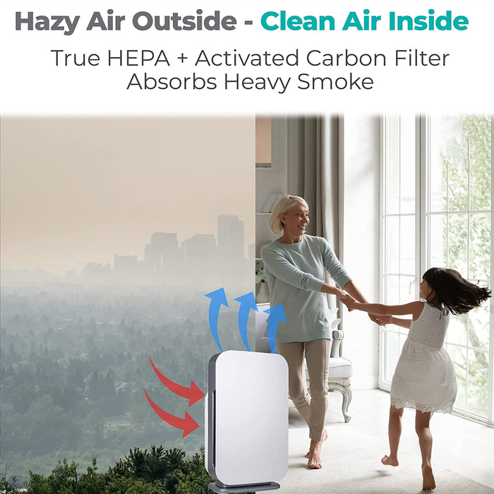 BreatheSmart Flex H13 True HEPA Luftreiniger für Zuhause bis zu 65 m², Frischfilter entfernt 99,99% Luftpartikel, fängt Allergene, Schimmel, Rauch...