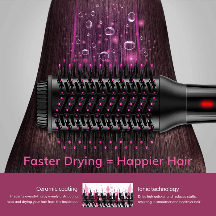 Haartrockner Warmluftbürste Multifunktions - 5-in-1 Heißluft Bürste , Föhn, Styler, Lockenwickler & Haarglätter Friseur Styling Ionenföhn Keramik
