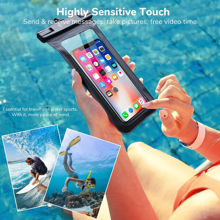 Wasserdichte Handyhülle Unterwasser Wasserfeste - 2 Stück 7 Zoll DOPPELT VERSIEGELT Wasserdicht Handy Hülle Handytasche
