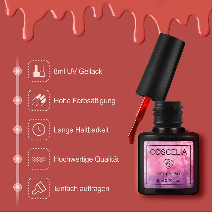 15+3pcs Gel Nagellack Starter Set UV Nagellack 80W UV/LED Nagellampe Nageldesign Set UV Gellack Gel Nägel Farbgel Maniküre komplettes Set