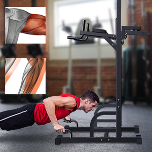 Power Tower Dip Station Klimmzugstange für Krafttrainingsgeräte für das Heim-Fitnessstudio. Ladekapazität bis zu 200KG.