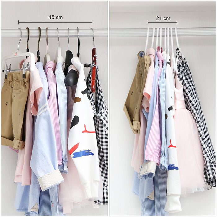 30 Stück Kinder Kleiderbügel, für Babyklamotten/Babykleidung/Kinderkleidung, Premium-Qualität, dünn, platzsparend, starker hochwertiger Kunststoff
