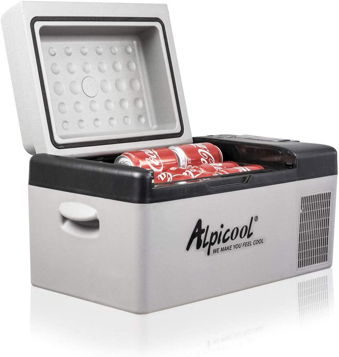 Alpicool C20 20 Liter Kühlbox 12v Mini Kühlschrank klein elektrische Camping Gefrierbox Tragbare für Auto, LKW, Boot, RV und Steckdose, -20℃-20℃