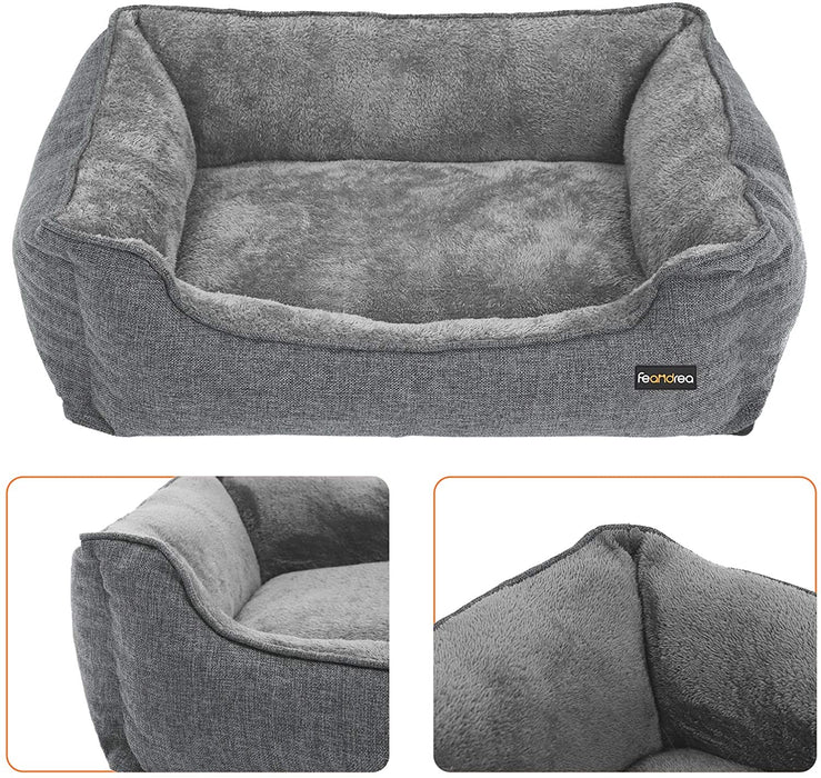 Hundebett, Hundesofa, Bezug abnehmbar, maschinenwaschbar, grau