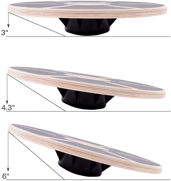 Wackelbrett Balance Board Holz Durchmesser 40cm Gleichgewicht Board- professionel für die Übung, Gym, Sport Performance Enhancement, Rehab Ausbildung