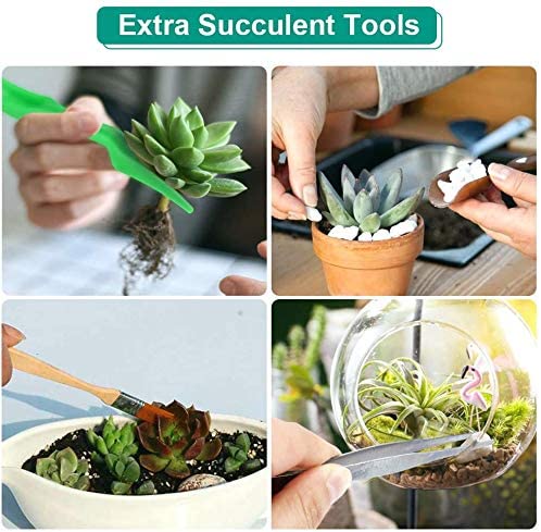 Gartenwerkzeug Set 82 Pcs Extra Saftiges Werkzeugset, Hochleistungs Gartengeräte aus Aluminium mit Gummierten Rutschfesten Griffwerkzeugen