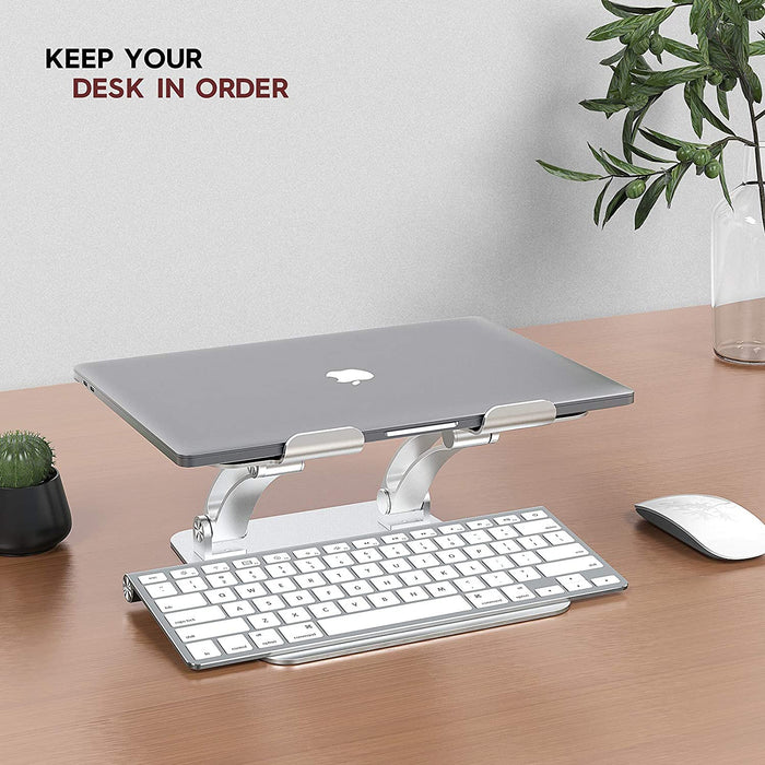 Laptop Ständer, Ergonomisch Notebook Ständer, Einstellbar Laptop Halterung Höhenverstellbar, Kompatibel für MacBook Pro/ Air, Dell, HP, Samsung