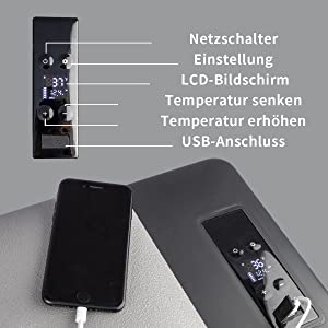 Alpicool C20 20 Liter Kühlbox 12v Mini Kühlschrank klein elektrische Camping Gefrierbox Tragbare für Auto, LKW, Boot, RV und Steckdose, -20℃-20℃