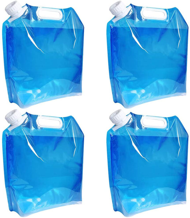 4x5L 4PCS Wasserkanister Faltbar Umweltschutz Wiederverwendbarer Wassersack Faltbare Wasserbeutel Outdoor für Camping Grill Haushalt