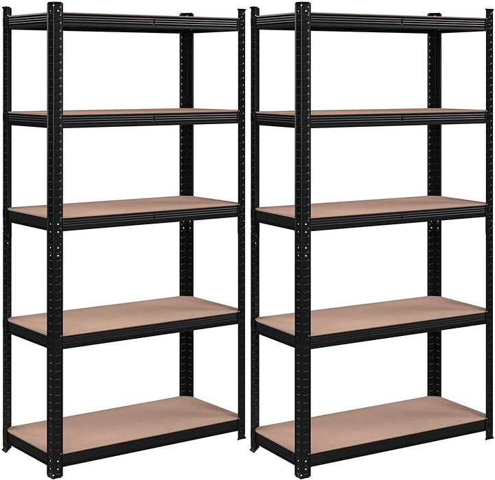 Lagerregale, Schwerlastregale, 2er Set, Kellerregale, 180 x 90 x 40 cm, bis 875 kg belastbar, Regale, Steckregale, verstärktes Stahlgestell