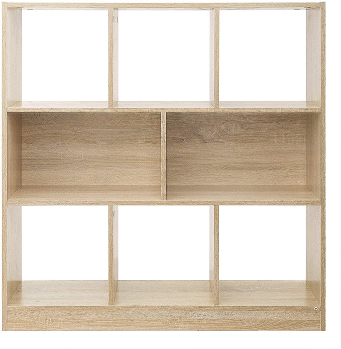 Bücherregal, Würfelregal, Standregal, mit offenen Fächern, für Wohnzimmer, Arbeitszimmer, Kinderzimmer, Büro, als Raumteiler, 97,5 x 30 x 100 cm