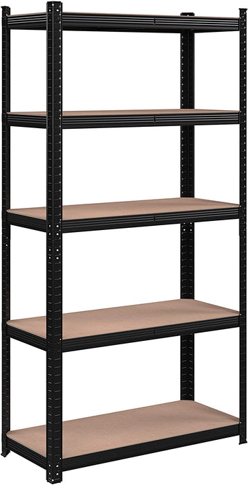 Lagerregal, Schwerlastregal, Kellerregal, 180 x 90 x 40 cm, bis 875 kg belastbar, 5 verstellbare Ablagen, Regal aus Metall, Steckregal, Werkstattregal