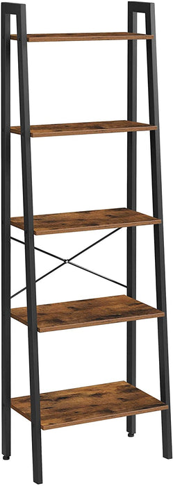Standregal, Bücherregal mit 5 Ablagen, mit Metallgestell, einfache Montage, für Wohnzimmer, Schlafzimmer, Küche, 56 x 34 x 172 cm (L x B x H)