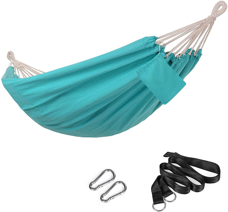 Hängematte, für 2 Personen, 210 x 150 cm, bis 300 kg belastbar, für Terrasse, Balkon, Garten, Outdoor, Camping, mit Transportbeutel, türkis