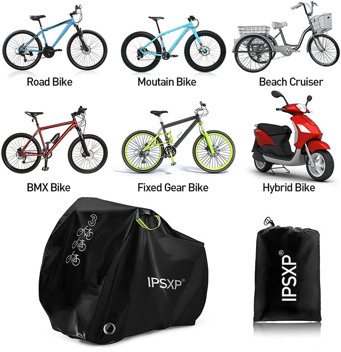Fahrradabdeckung Abdeckplane, 210D Oxford-Gewebe Fahrrad Schutzhülle Fahrradgarage mit Abschließbar Loch für 29 Zoll Universal Fahrrad Mountainbikes