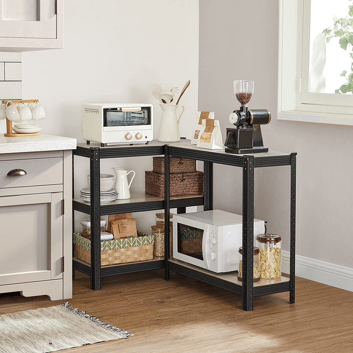 Schwerlastregal, Bücherregal, Lagerregal, Standregal, 5 Ablagen, 150 x 75 x 30 cm, bis 400 kg belastbar, verstellbare Ablagen, Industrie-Design