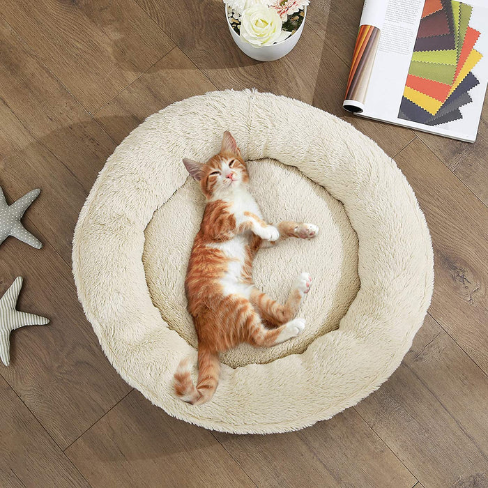 Hundebett, Hundekorb, Katzenbett, Donut, Ø 65 cm, dunkelgrau