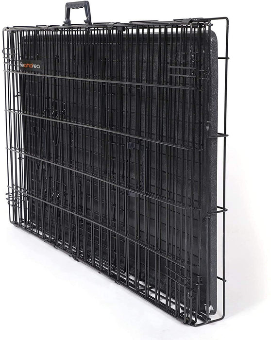 Hundekäfig, Hundebox, klappbar, 122 x 74,5 x 80,5 cm, schwarz