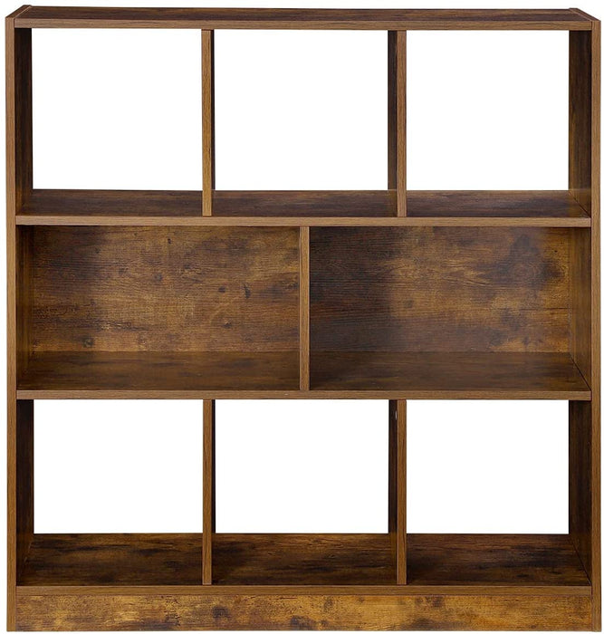 Bücherregal, Würfelregal, Standregal, mit offenen Fächern, für Wohnzimmer, Arbeitszimmer, Kinderzimmer, Büro, als Raumteiler, 97,5 x 30 x 100 cm