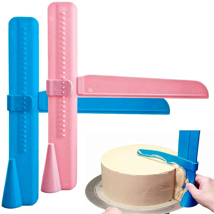 Fondant Deko, 2er Pack Einstellbare DIY Modellierwerkzeug Fondant Kuchenschaber zum Auftragen von Zuckerguss auf Kuchen