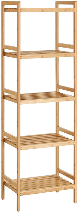 Bambusregal, Küchenregal, Badregal, Bücherregal, Standregal mit 5 Ablagen, 45 x 31,5 x 142 cm, für Bad, Küche, Wohnzimmer, Schlafzimmer, Balkon