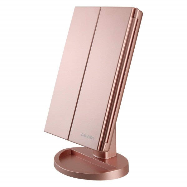 Vergrößerungsspiegel mit LED 1x/2x/3x Rotgold (Refurbished A+)