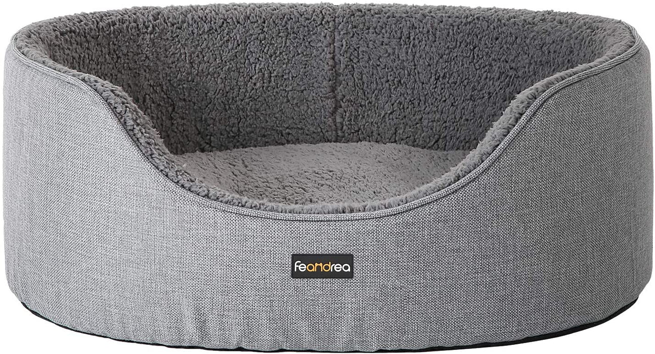 Hundebett, Hundekorb, Wendekissen, 73 x 60 x 27 cm, grau