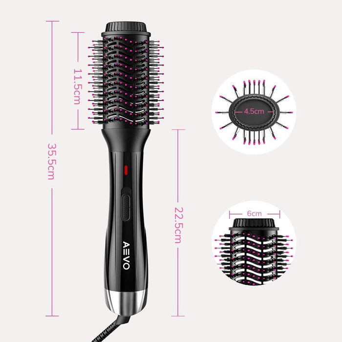 Haartrockner Warmluftbürste Multifunktions - 5-in-1 Heißluft Bürste , Föhn, Styler, Lockenwickler & Haarglätter Friseur Styling Ionenföhn Keramik