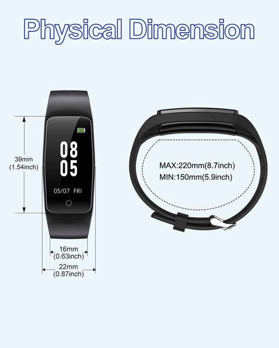 Schrittzähler Uhr Fitness Uhr Ohne Bluetooth App und Handy für Gehen Laufen