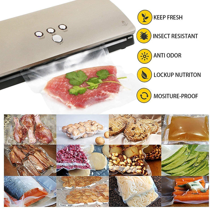 Vakuumierbeutel Profi- vakuumierfolie, 6 Rollen 20x300cm & 15x300cm folienrollen für alle vakuumierer, BPA-frei, stark & reißfest, Sous Vide geeignet