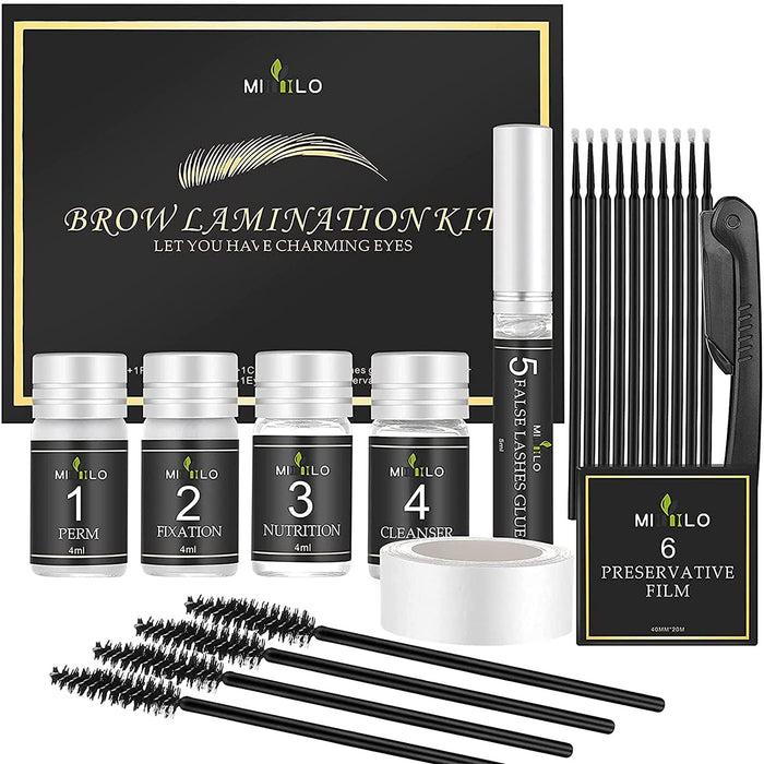 Augenbrauen Laminierungs Kit, Eyebrow Lamination Kit, Augenbrauenlift-Kit, Lift Styling Kit, Dauer 8 Wochen, DIY Brow Perm, Brow Perm Kit