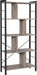 Bücherregal, Regal mit 4 Ebenen, Standregal, Bücherschrank, Büroregal, Industrie-Design, für Wohnzimmer, Büro, Arbeitszimmer, groß, Metallgestell