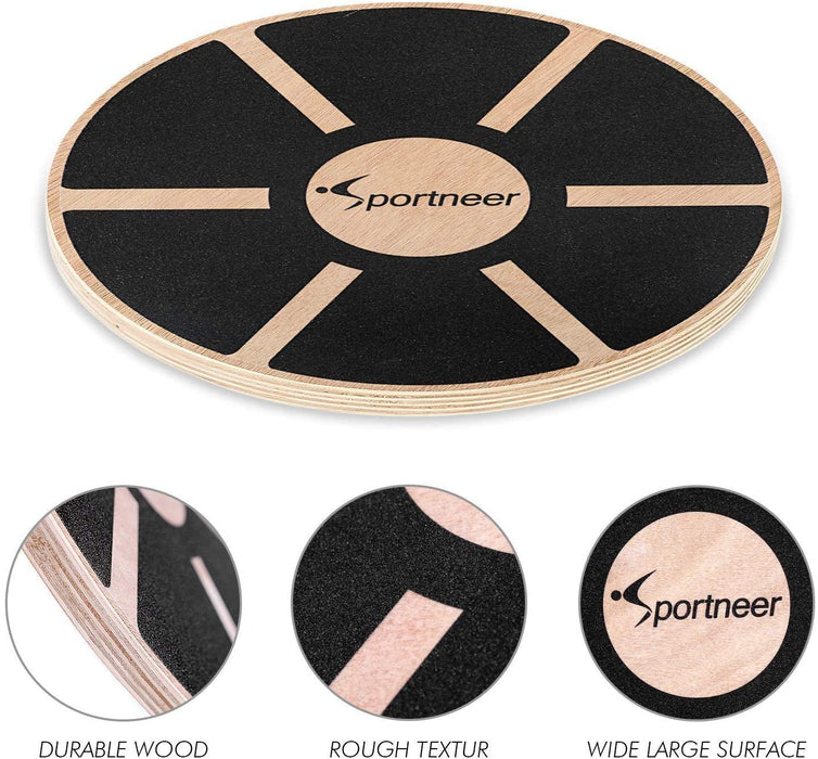 Wackelbrett Balance Board Holz Durchmesser 40cm Gleichgewicht Board- professionel für die Übung, Gym, Sport Performance Enhancement, Rehab Ausbildung