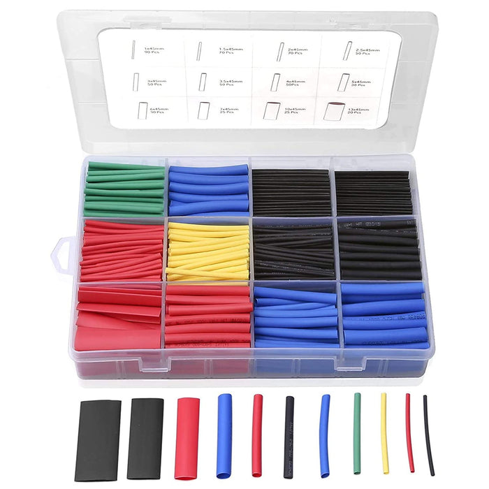 560-tlg Schrumpfschlauch Set, Eventronic Schrumpfschläuche Sortiment Verhältnis 2:1 Schrumpfschlauch mit 12 Verschiedene Größen Heat Shrink Tube