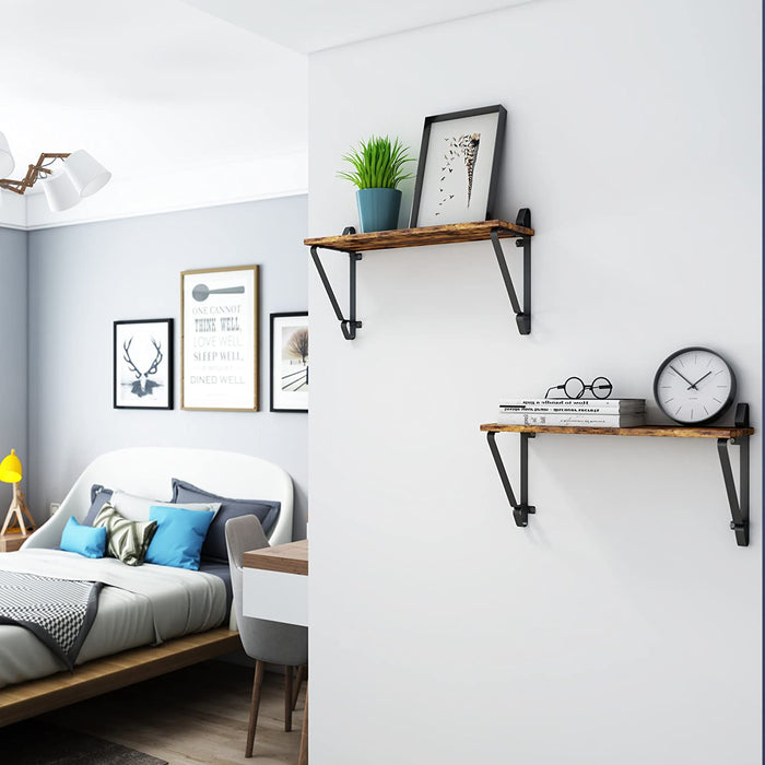 Wandregale, 2er Set, große Schweberegale, stabile Hängeregale, Wandboards für Wohnzimmer, Schlafzimmer Flur 60 x 20 x 33 cm (L x B x H)