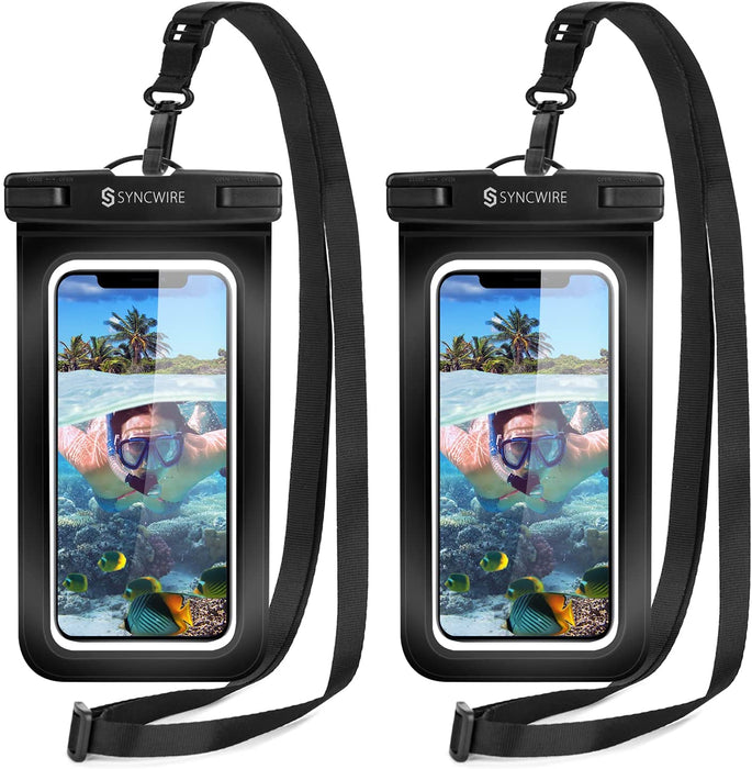 Wasserdichte Handyhülle Unterwasser Wasserfeste - 2 Stück 7 Zoll DOPPELT VERSIEGELT Wasserdicht Handy Hülle Handytasche