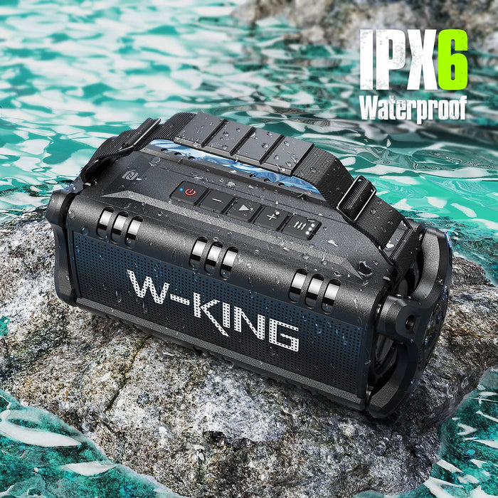 50W Bluetooth Lautsprecher, Super Laut Outdoor Lautsprecher Wasserdicht IPX6, Druckvoller Bass Kabelloser Lautsprecher Bluetooth 5.0 mit Powerbank