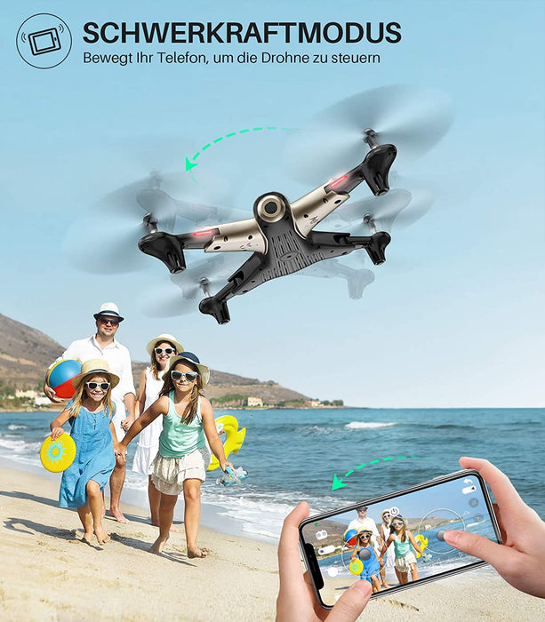 X300 Drohne mit Kamera 1080P HD Live Übertragung WiFi FPV Optische Positionierung 3D Flips RC Quadcopter 2 Akkus 40 Minuten Flugzeit Fernbedienung