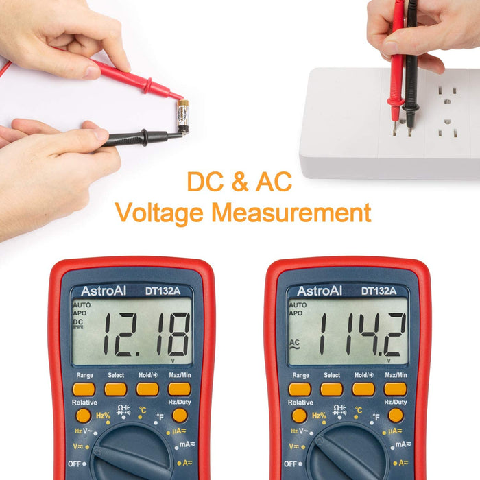 Digital Multimeter, Voltmeter Ohmmeter Amperemeter Mit TRMS 4000 Counts, Manuell und Auto-Range, Misst Spannung, Strom, Widerstand, Durchgang