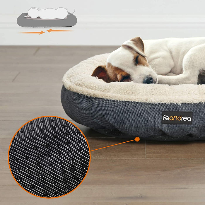 Hundebett, Hundekorb, Katzenbett, Donut, Ø 55 cm, dunkelgrau