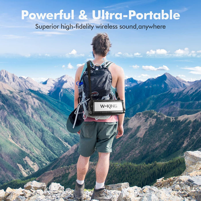 50W(70W Gipfel) Bluetooth Lautsprecher IPX6 Wasserdicht, 24 Stunden Laufzeit, 8000mAh Power Bank, 30 Meter Reichweite, Tragbare Bluetooth Speaker