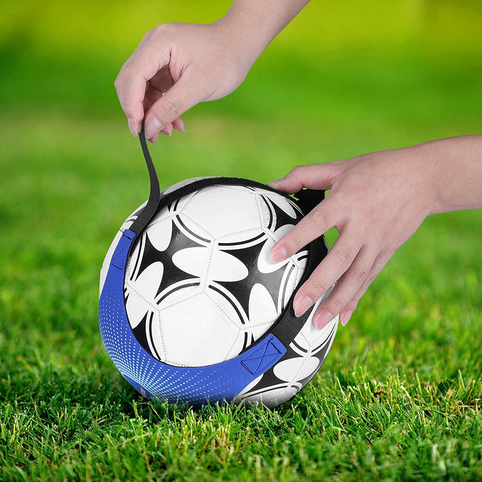 Fußball Kick Trainer, KUYOU Solo Fußball Trainer Solo mit verstellbarem Taillengürtel Hilfe-Kontrolle Fertigkeit Fußballtraining