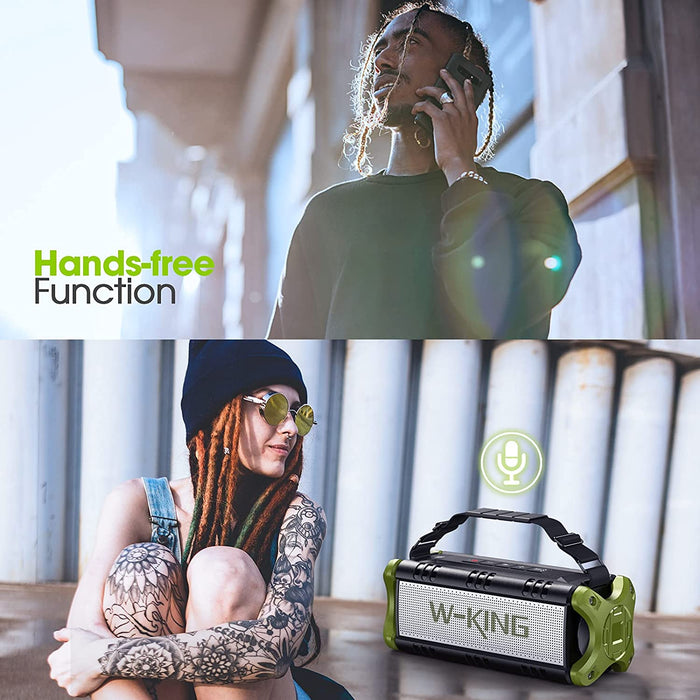 50W(70W Gipfel) Bluetooth Lautsprecher IPX6 Wasserdicht, 24 Stunden Laufzeit, 8000mAh Power Bank, 30 Meter Reichweite, Tragbare Bluetooth Speaker