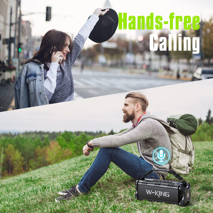 50W Bluetooth Lautsprecher, Super Laut Outdoor Lautsprecher Wasserdicht IPX6, Druckvoller Bass Kabelloser Lautsprecher Bluetooth 5.0 mit Powerbank