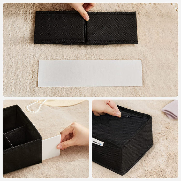 Aufbewahrungsboxen für Unterwäsche, 8er Set, Schubladen-Organizer, Ordnungssystem für Kleiderschrank, für BHS, Unterwäsche, Socken, Krawatten