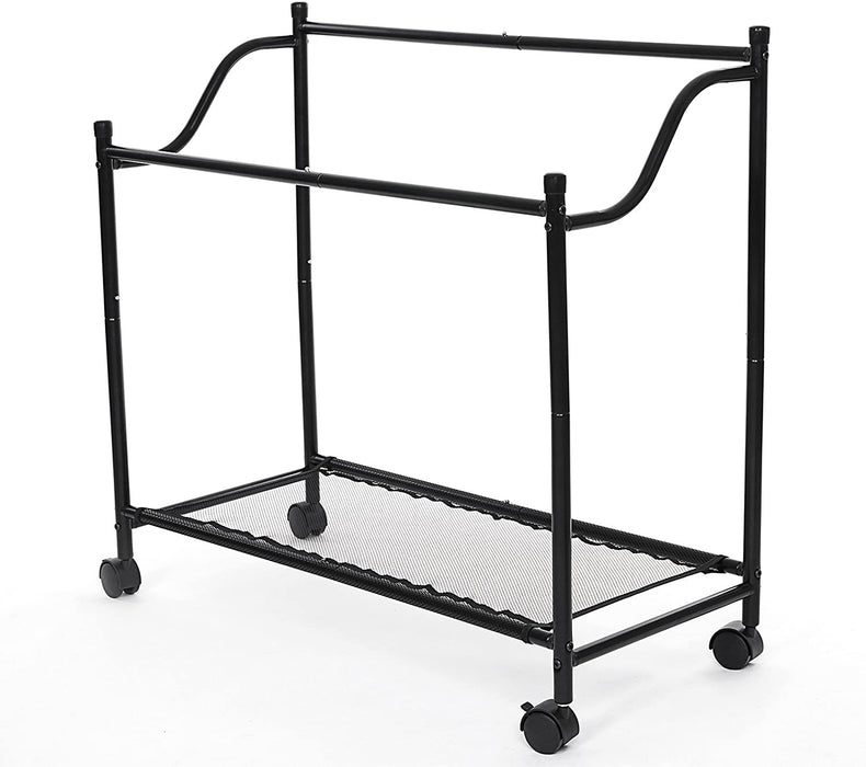 Wäschekorb mit 4 Fächern, Wäschesortierer, Wäschesammler, mit Rädern, abnehmbare Taschen, Spielzeugaufbewahrung, 4 x 35 Liter, schwarz