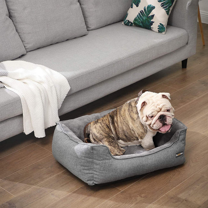Hundebett, Hundesofa, Bezug abnehmbar, maschinenwaschbar, grau
