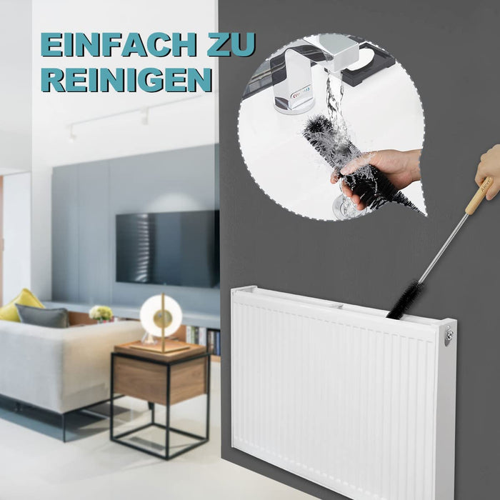 Heizkörperbürste, 80cm Heizungsbürste Heizkörper Reinigungsbürste Bürste Reiniger Reinigung Werkzeug für Heizung Heizungkörper