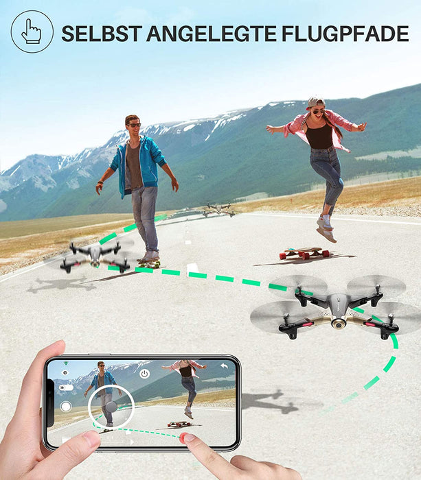 X300 Drohne mit Kamera 1080P HD Live Übertragung WiFi FPV Optische Positionierung 3D Flips RC Quadcopter 2 Akkus 40 Minuten Flugzeit Fernbedienung