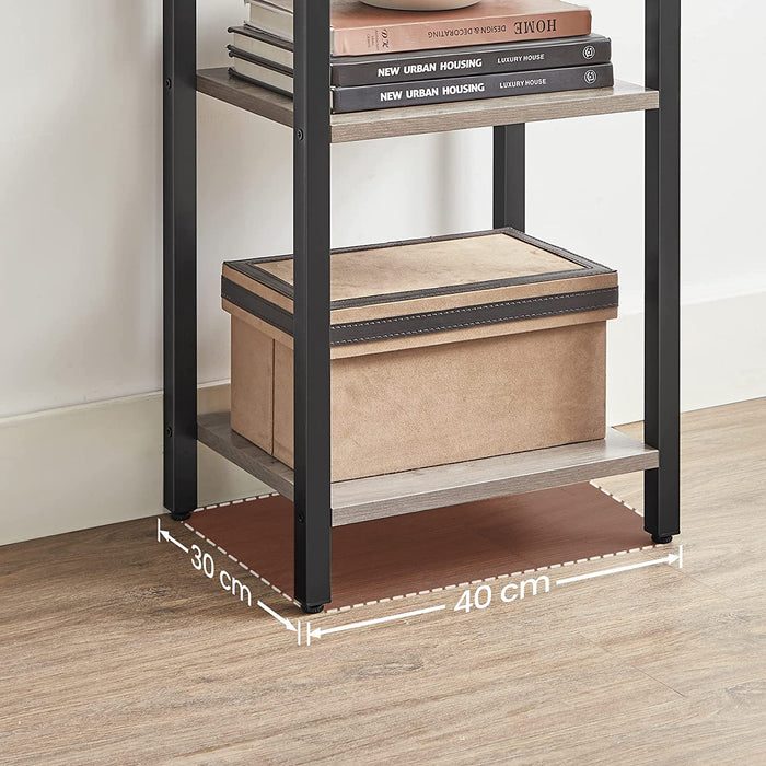 Bücherregal, Standregal, DVD-Regal, mit 6 Ebenen, Büroregal, offene Ablagen, für Büro, Wohnzimmer, Schlafzimmer, Kinderzimmer, Küche